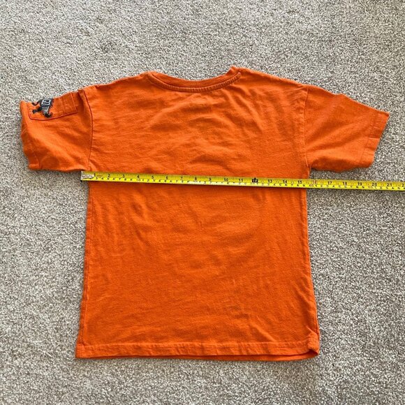 Y2K Jurassic World Baby-tee Orange Cotton Top - Picture 7 of 7